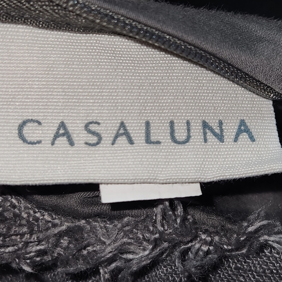 Casaluna Grey Linen Blend Fringe KING Pillow Sham NWOT - Picture 8 of 8